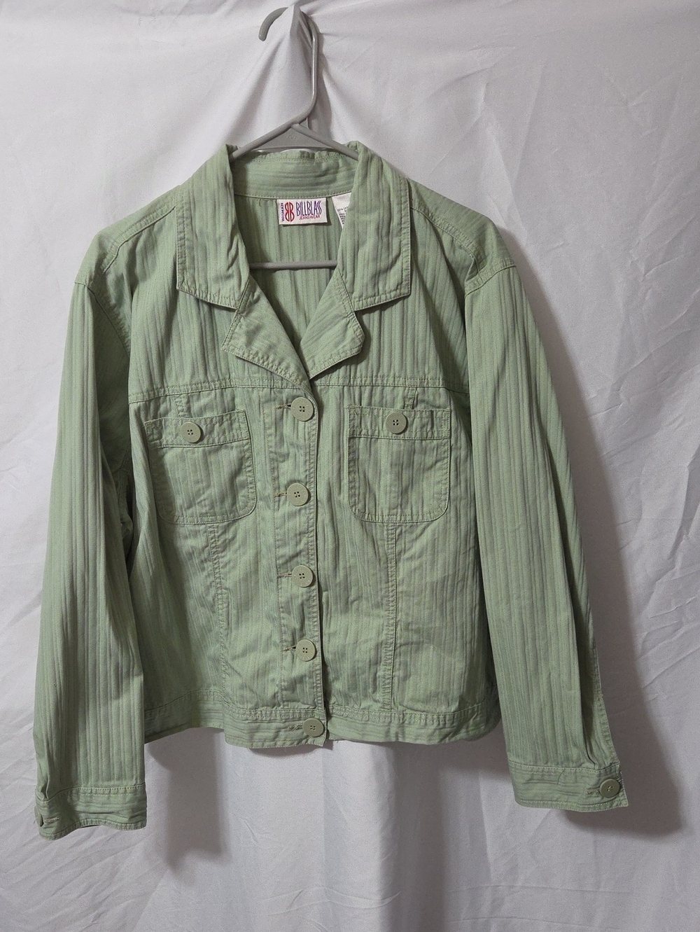 Sage Green Jacket, Button-Front, Size 2X, Pockets Excellent Like New Condition